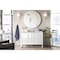 James Martin Vanities Athens 48in Single Vanity, Glossy White w/ 3 CM Eternal Jasmine Pearl Quartz Top E645-V48-GW-3EJP - alternate 2